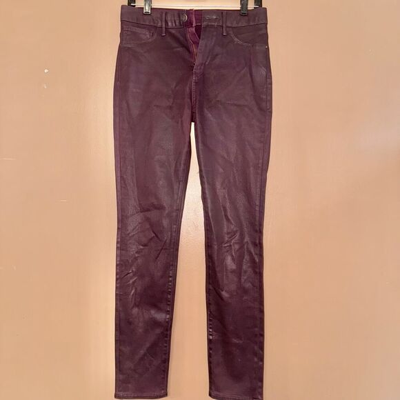 Treasure and Bond Burgundy Coated High Rise Bootcut Jeans - Size 28 - Picture 6 of 10